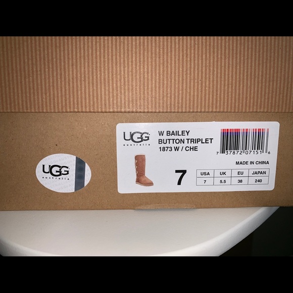 UGG Bailey Button Triplet/Chestnut/Size 7 *EUC - Picture 7 of 7